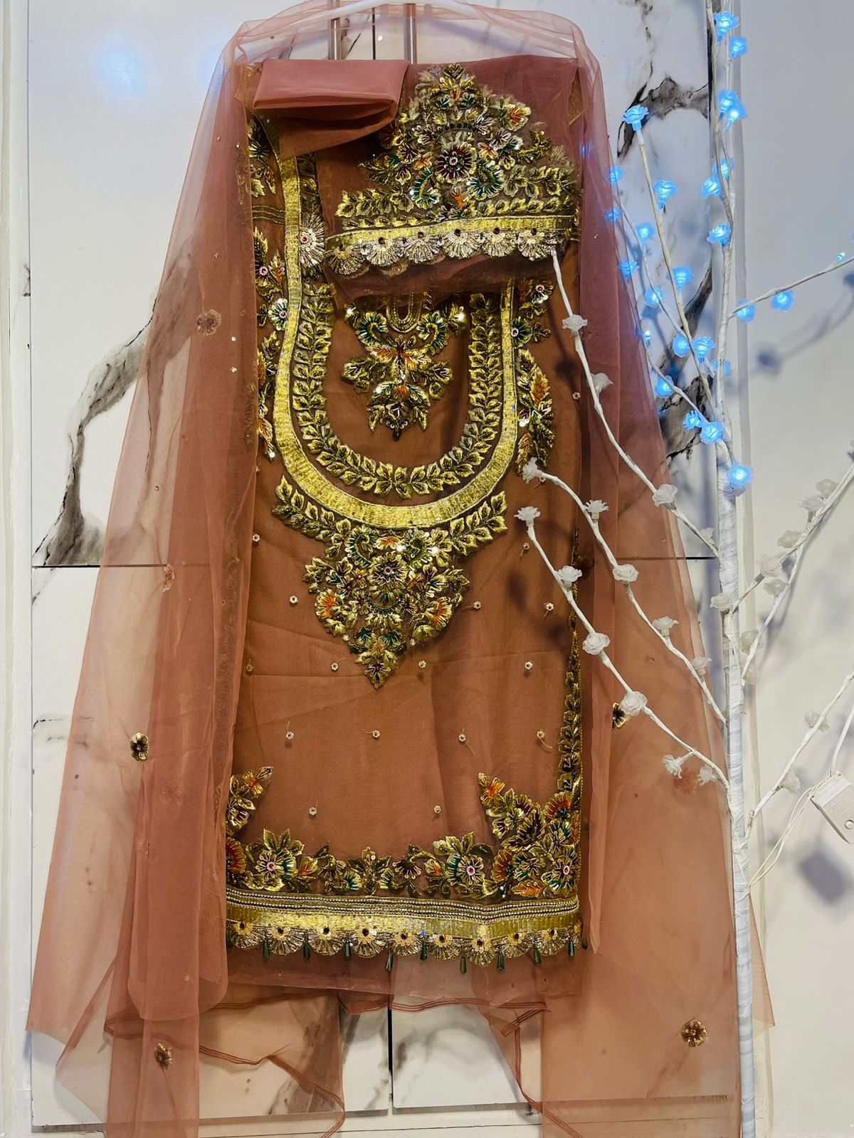Fancy party Embroidery suit - unstitched