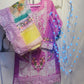 Pink chikan Kari - unstitched