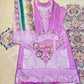 Pink chikan Kari - unstitched