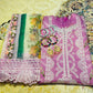 Pink chikan Kari - unstitched