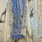 Sky blue dress from kalamkari brand - unstitched