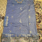 Sky blue dress from kalamkari brand - unstitched