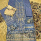 Sky blue dress from kalamkari brand - unstitched