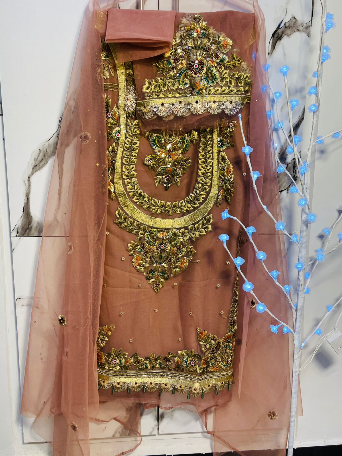 Fancy party Embroidery suit - unstitched