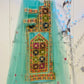 Blue balochi handmade suit - unstitched