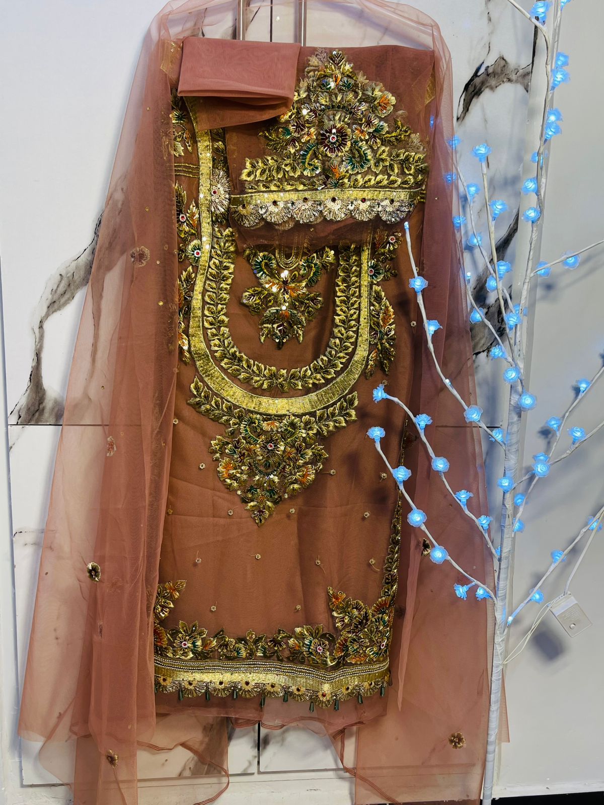 Fancy party Embroidery suit - unstitched