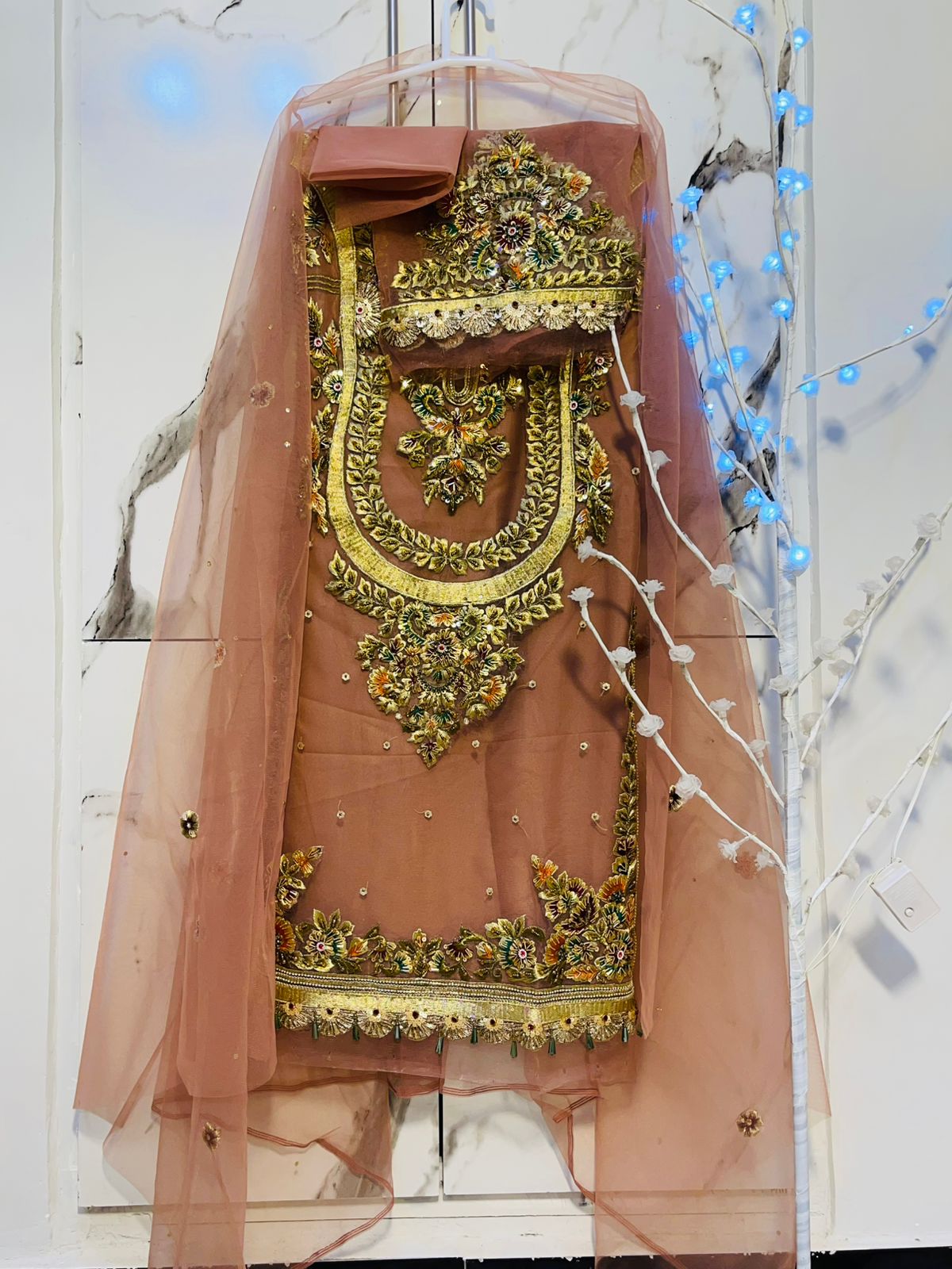 Fancy party Embroidery suit - unstitched